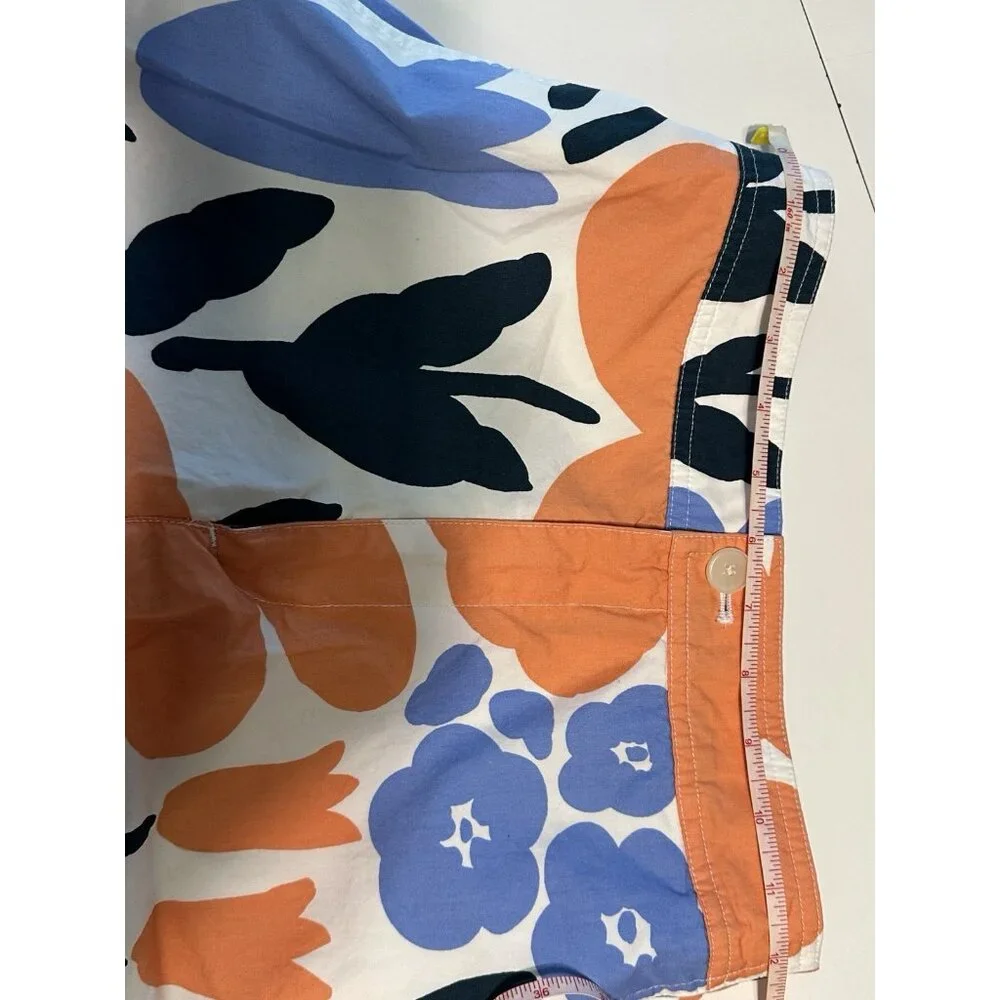 Marimekko Uniqlo Pants Women 24-25/ 28”  Floral High Rise Waist Straight Leg - Picture 5 of 7